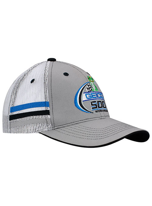 Geico 500 Striped Hat in Grey - Right Side View