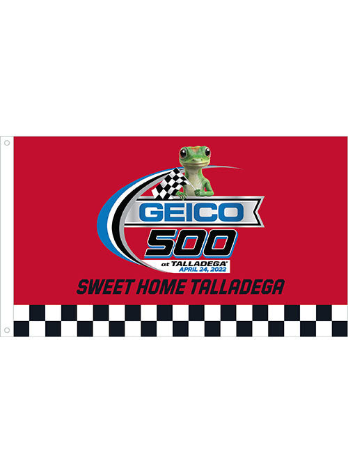 2022 Geico 500 3x5 Flag in Red- Front View