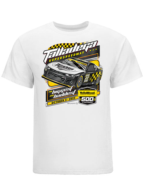 2022 YellaWood 500 Starting Lineup T-Shirt in White - Front View