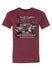 Talladega Retro Car T-shirt in Red- Front View