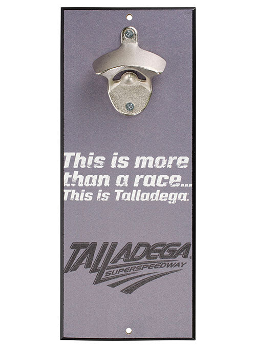 Talladega Wooden Sign and Bottle Opener - Front View