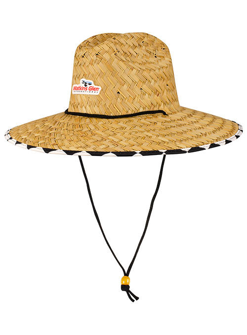 Watkins Glen International Speedway Straw Hat in Tan- Front View