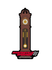 mMartinsville Speedway Grandfather Clock Trophy Magnet - Front View